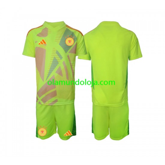 Camisola Alemanha Guarda-redes Criança Equipamento Segundo Euro 2024 Manga Curta